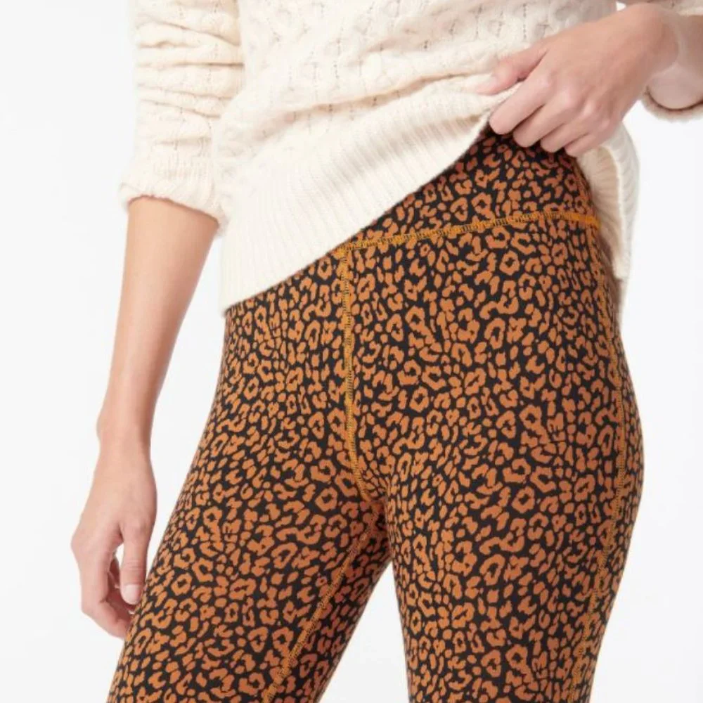 NWT J. Crew High-Rise 7/8 Leggings‎ in Leopard